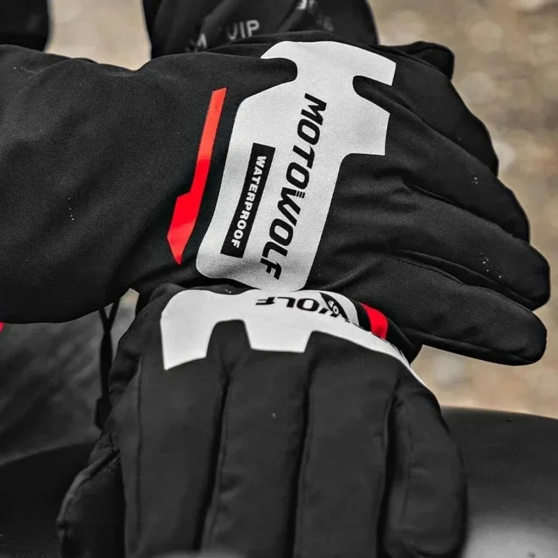 Motorcycle Gear Gloves - 秋冬オートバイ乗馬手袋防水防雨カバー防風暖かいバイクレーシングライダーアクセサリー男性女性
