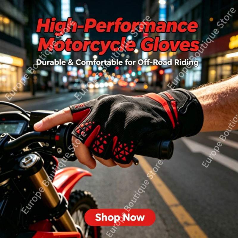 Motorcycle Gear Gloves - 2026 新しい男性女性夏ハーフフィンガーオートバイ手袋薄型抗落下通気性アンチスリップ耐摩耗性レーシングバイクギア