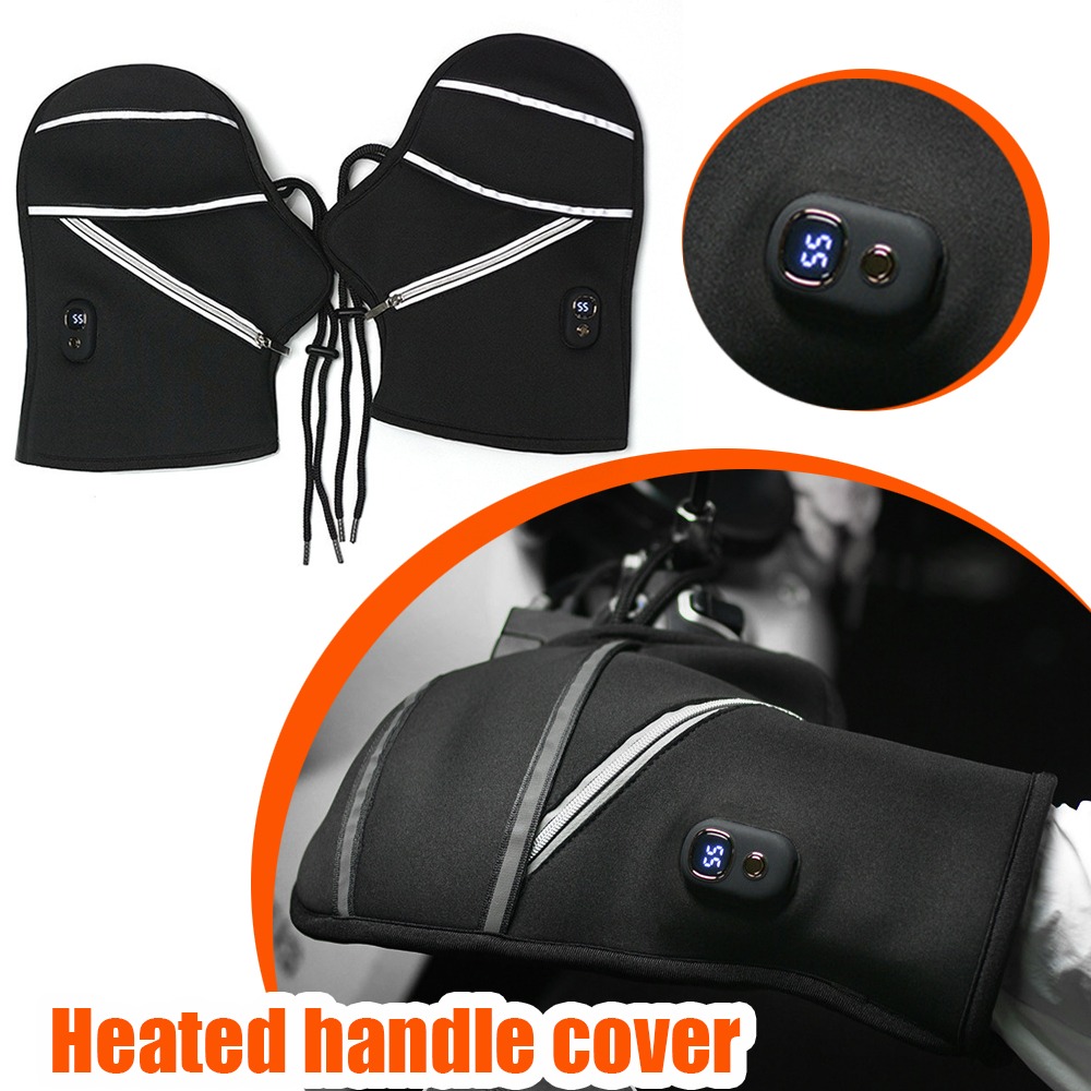 Motorcycle Gear Gloves - オートバイのハンドルバーカバー冬用加熱電子手袋暖かい防水電気自動車スクーター乗車保護用