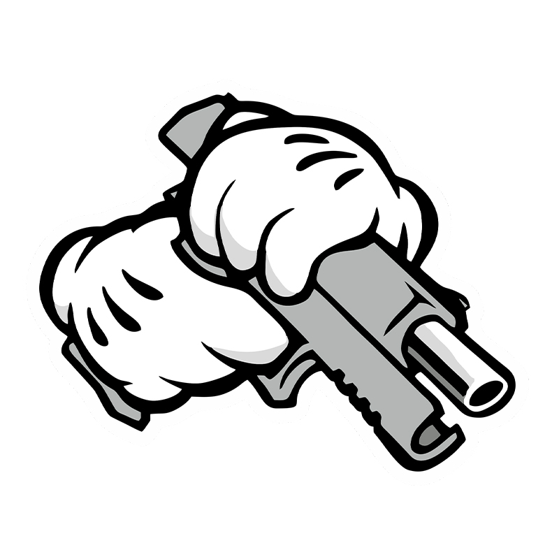 Motorcycle Gear Icon - ハンドルバーガンとスティックを購入してください - 他の人を警告できます、車体ステッカー、ガラスステッカー、オートバイの装飾デカールに適しています