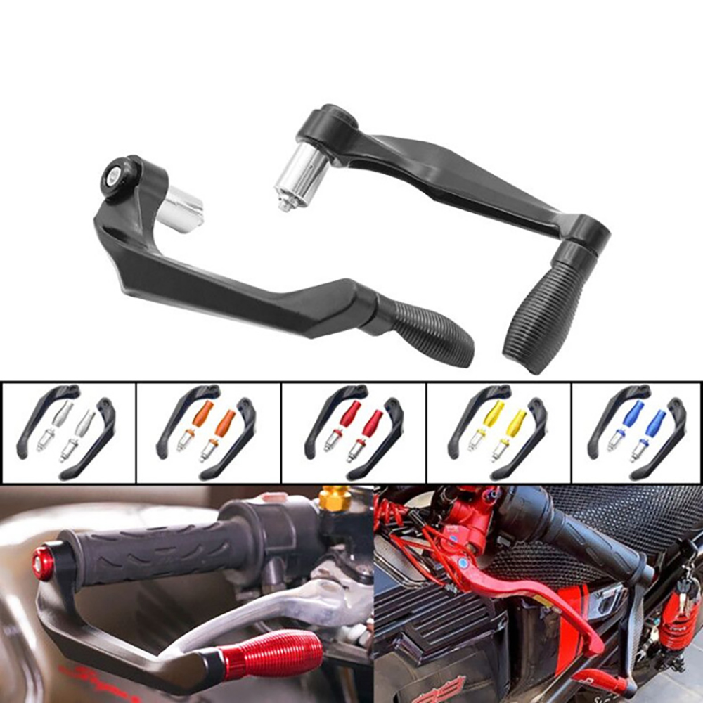 Motorcycle Gear Icon - ユニバーサルオートバイCNCアルミブレーキクラッチレバーハンドガードシールド＆プロテクターギア改造アクセサリー7/8インチハンドルバー