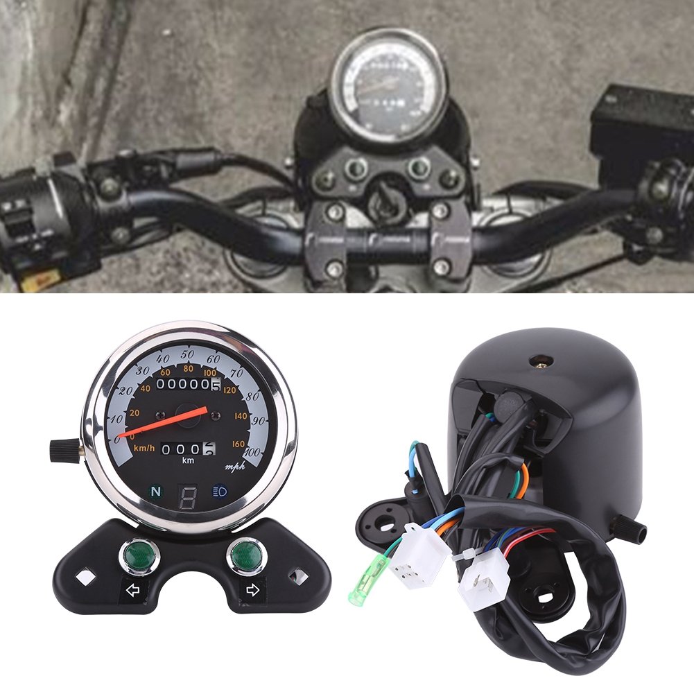 ユニバーサルモーターサイクルスピードメーター,デュアル走行距 - Motorcycle Gear Display のレビューと価格