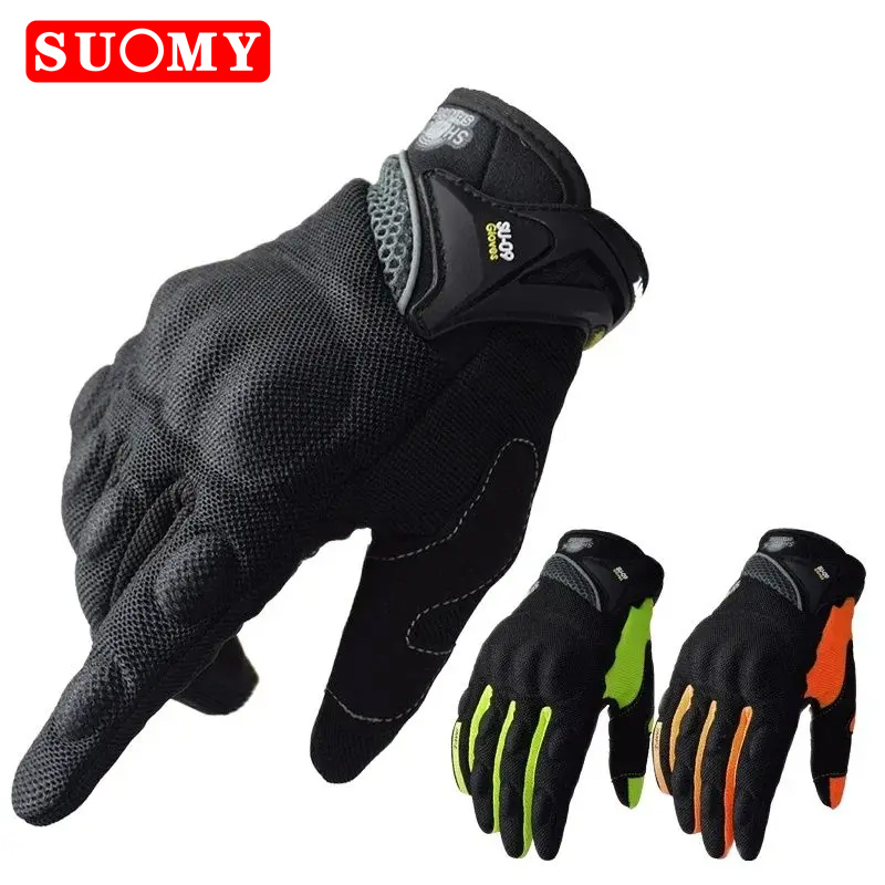Suomy通気性のあるフルフィンガーレーシンググローブ品質の - Motorcycle Gear Gloves のレビューと価格