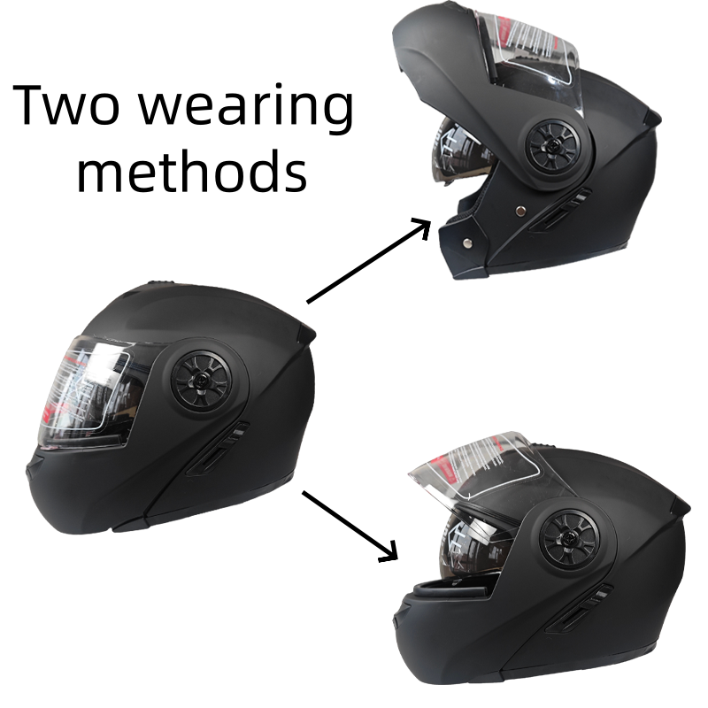 フリップアップ式バイクヘルメット、取り外し可能なインナーサン - Motorcycle Gear Gloves のレビューと価格