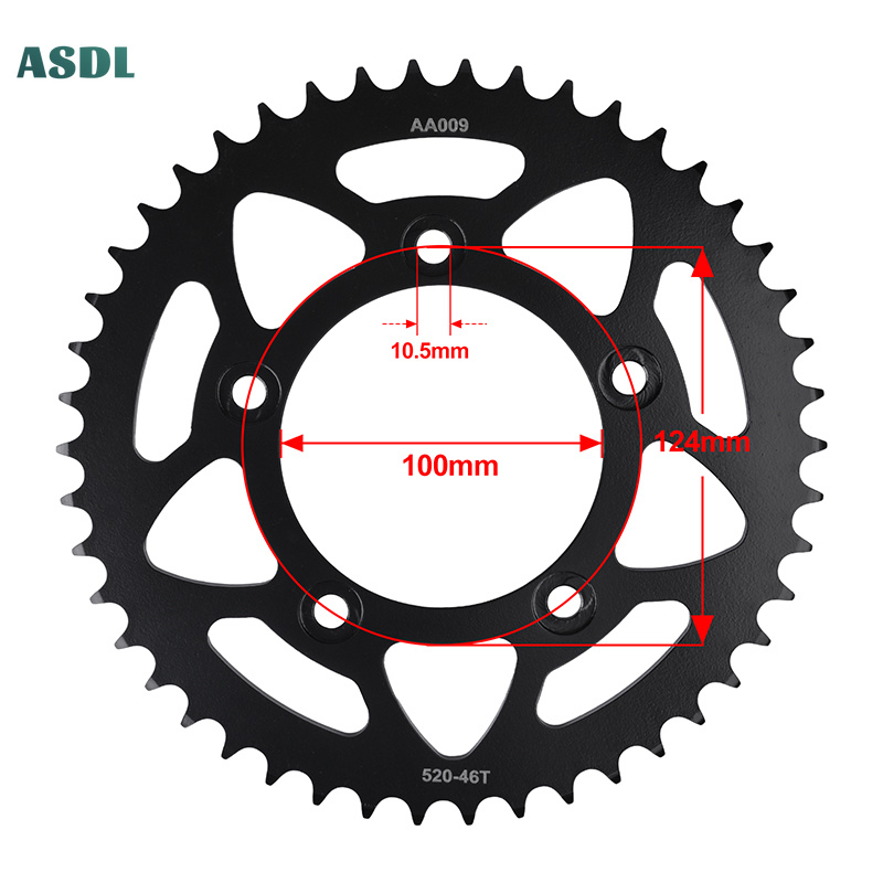 520 46T 15T モーターサイクルフロントリアスプロケ - Motorcycle Gear Icon のレビューと価格