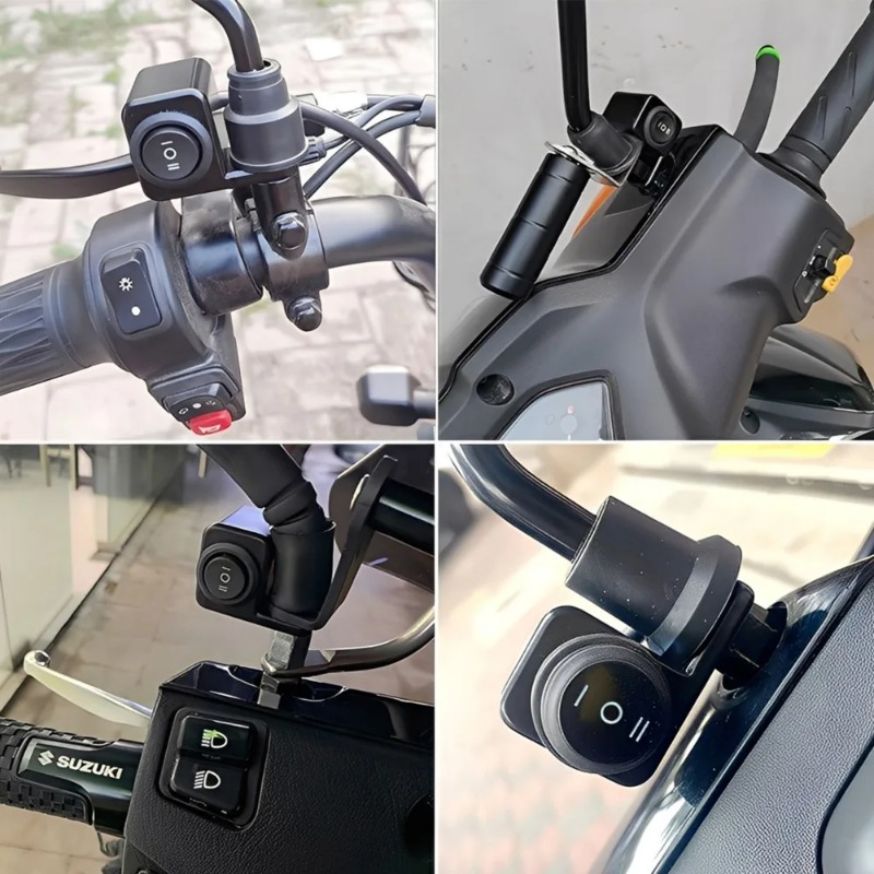 オートバイのライトスイッチ防水ハンドルバーボタン難燃性 AB - Motorcycle Gear Icon のレビューと価格