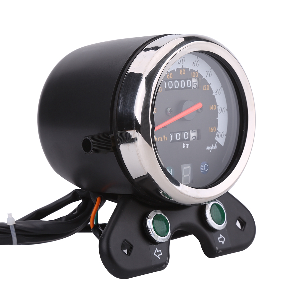 ユニバーサルモーターサイクルデュアル走行距離計,スピードメー - Motorcycle Gear Display のレビューと価格