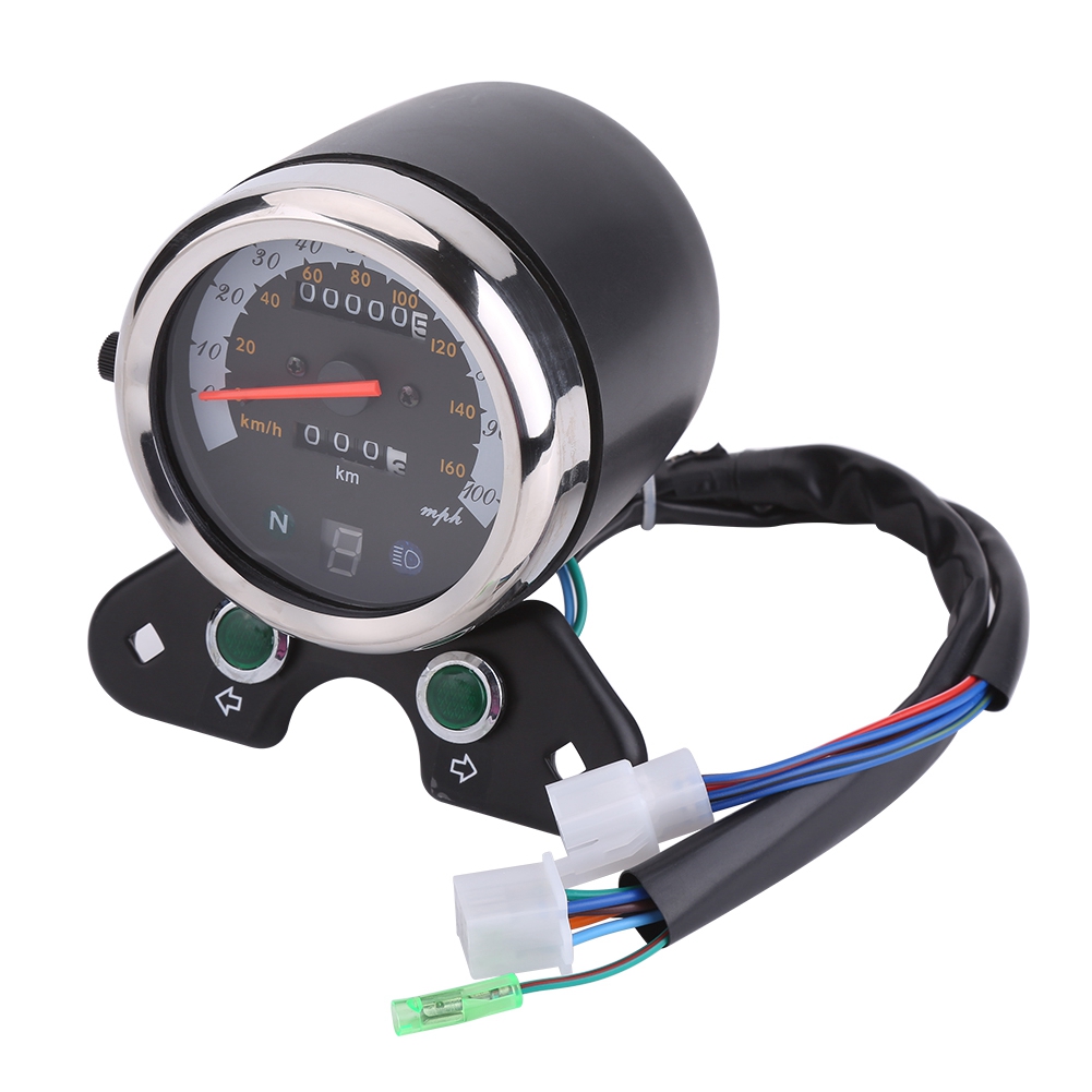 ユニバーサルモーターサイクルデュアル走行距離計,スピードメー - Motorcycle Gear Display のレビューと価格