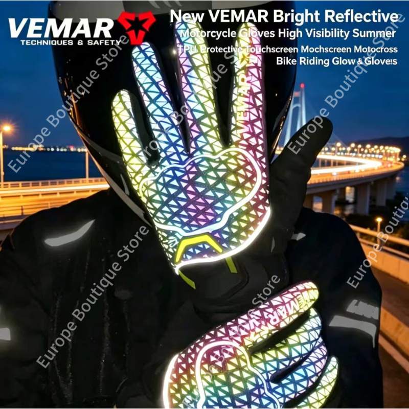 2026年ニューモデル VEMAR 高視認性サマーバイクグロ - Motorcycle Gear Gloves のレビューと価格