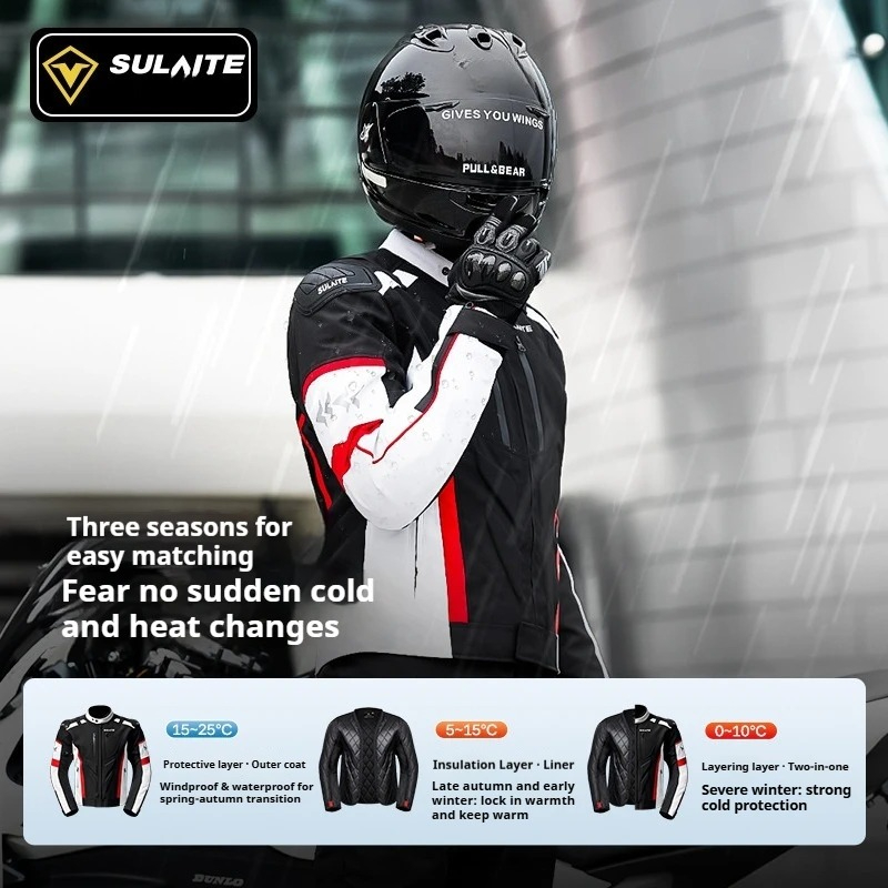 SULAITE 冬用オートバイライディングジャケットパンツセ - Motorcycle Gear For Winter のレビューと価格
