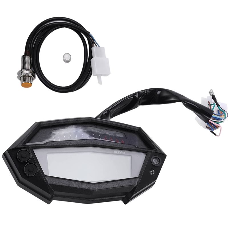 A30P-オートバイゲージ LCD スピードメーター調整可能 - Motorcycle Gear Icon のレビューと価格