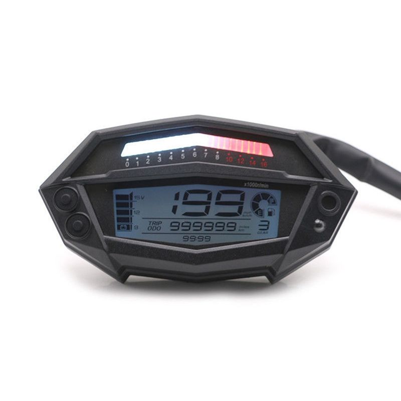 A30P-オートバイゲージ LCD スピードメーター調整可能 - Motorcycle Gear Icon のレビューと価格