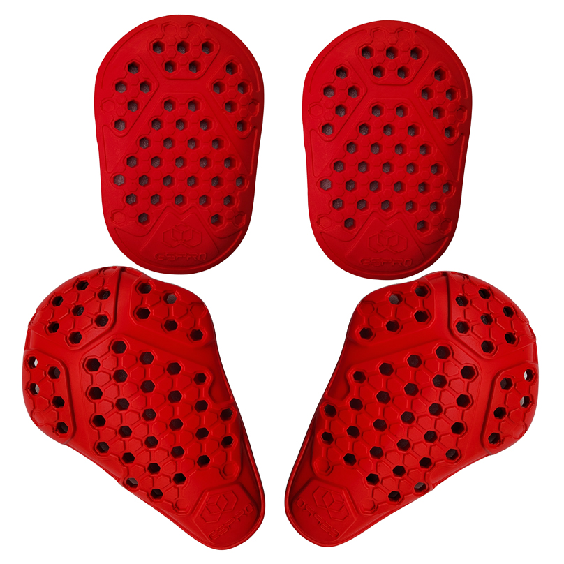 CE1レベル1レッドオートバイチェストバックプロテクター肘膝 - Motorcycle Gear Protection Levels のレビューと価格