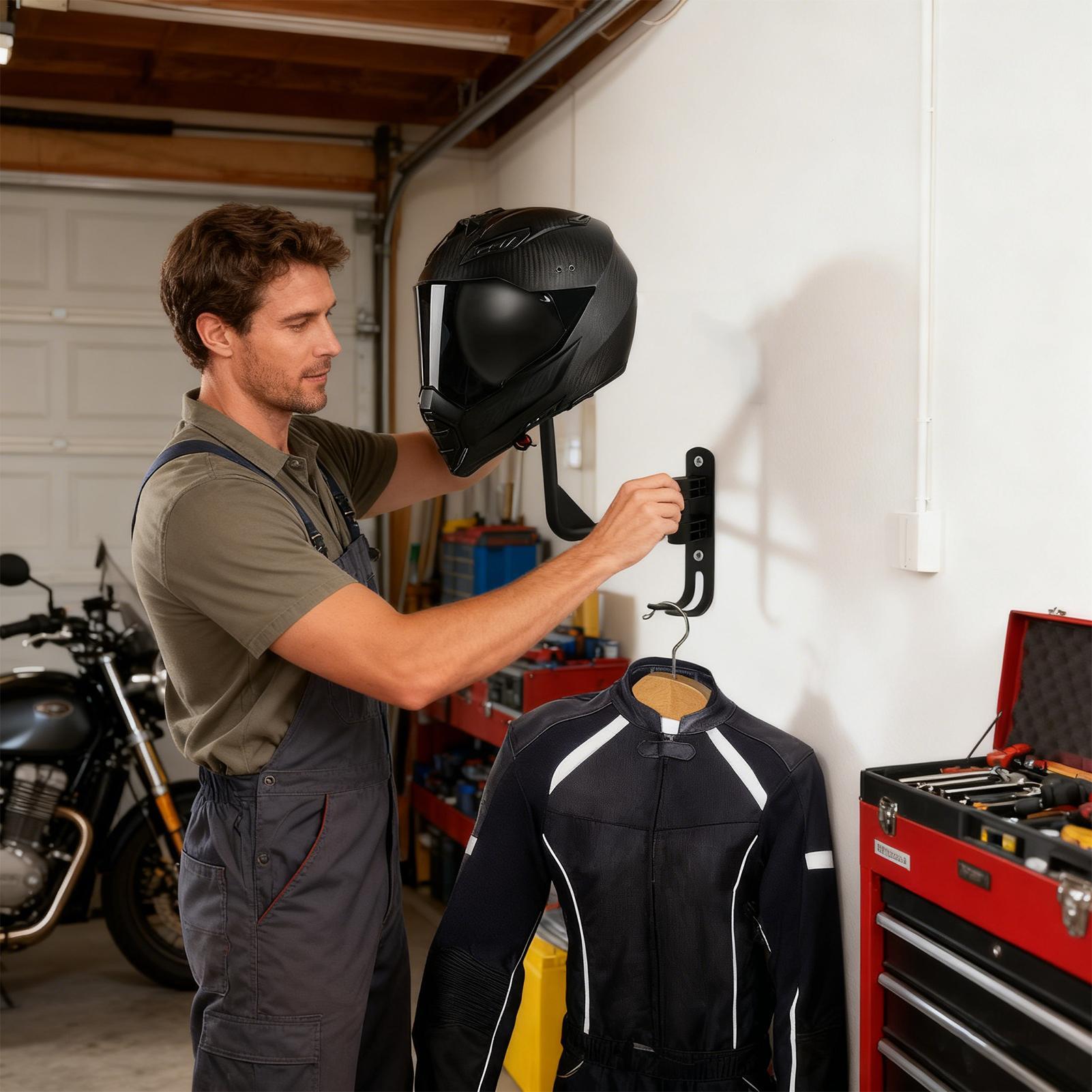 ヘルメットオーガナイザー 壁掛けオーガナイザー スタンド オ - Motorcycle Gear Organizer のレビューと価格
