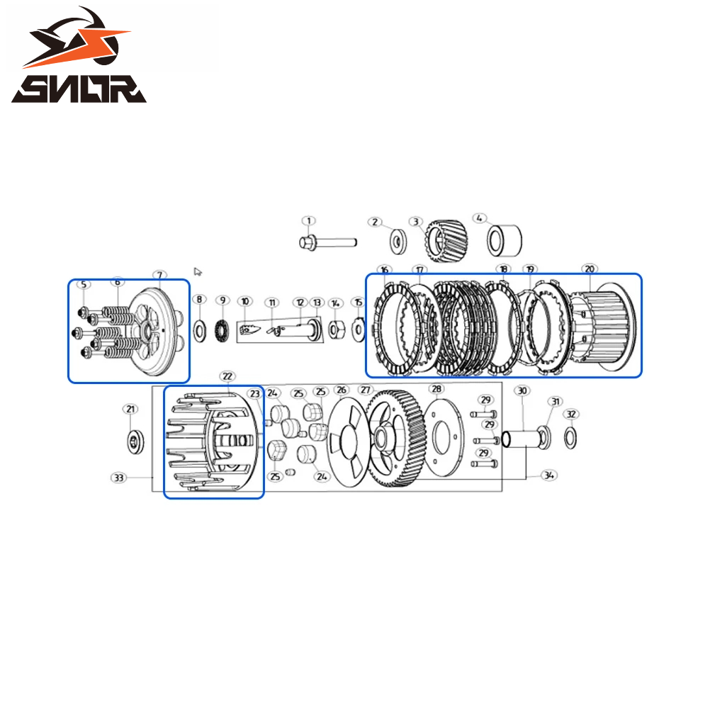 SNOR オートバイクラッチハブアセンブリスリーブアウターカ - Gear Clutch Motorcycle のレビューと価格