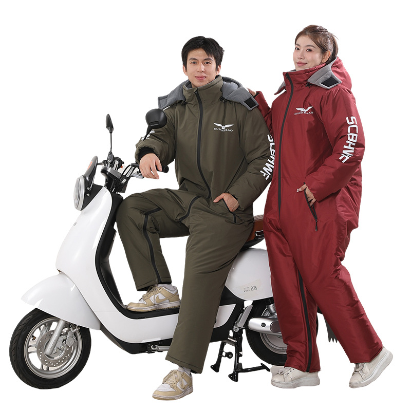 熱い冬用防水防風オールインワンスーツオートバイ乗車用暖かい厚 - Motorcycle Gear For Winter のレビューと価格